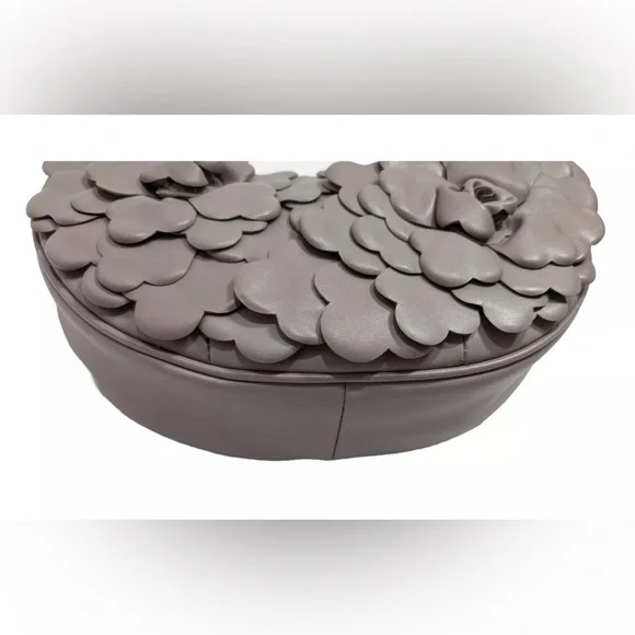 Patricia Nash Coley Floral Leather Crescent-Shaped Shoulder Hobo Bag-Stone-NWT - Picture 6 of 7